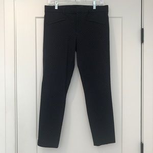 Navy & White Dot Gap Skinny Ankle Dress Pants